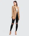 Belle & Bloom Princess Polina Textured Weave Blazer In Brown
