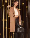 Belle & Bloom Publisher Double-breasted Wool Blend Coat In Brown
