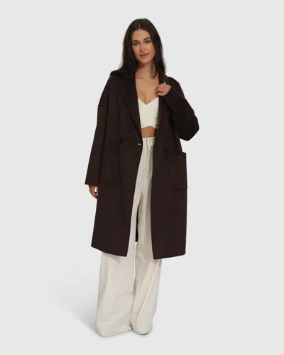Belle & Bloom Publisher Double-breasted Wool Blend Coat