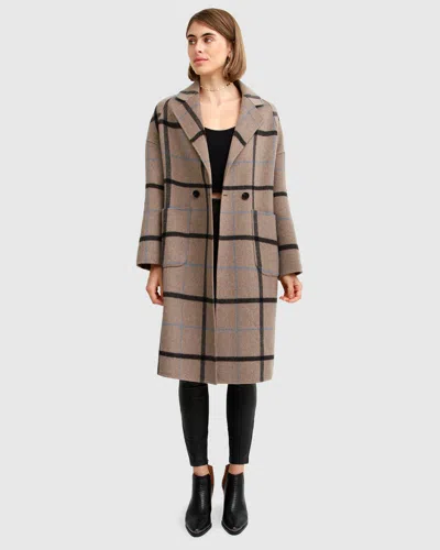 BELLE & BLOOM PUBLISHER DOUBLE-BREASTED WOOL BLEND COAT