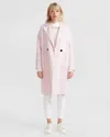 Belle & Bloom Publisher Double-breasted Wool Blend Coat In Pink