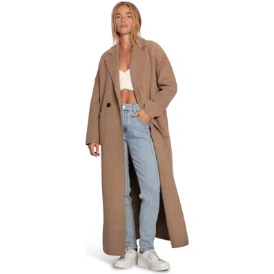 Belle & Bloom Publisher Maxi Coat In Brown