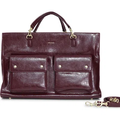 Belle & Bloom Reflections Leather Shoulder Bag In Red Overflow