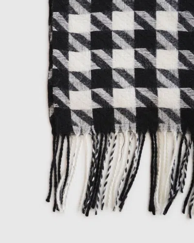 Belle & Bloom Return To Sender Houndstooth Scarf In Black