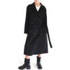 Belle & Bloom Right There Side Tie Wool Blend Coat In Black