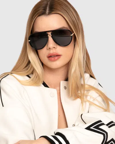 Belle & Bloom Royal Aviator Sunglasses In Black