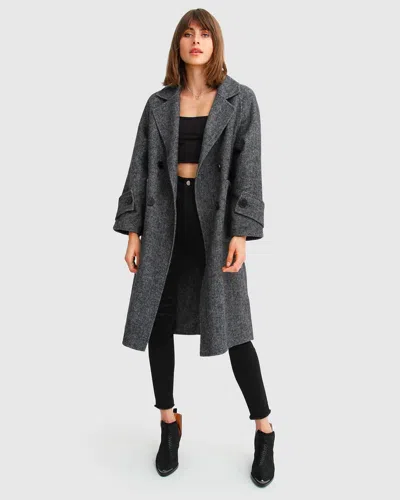 Belle & Bloom Rumour Has It Oversized Wool Blend Coat In Pink