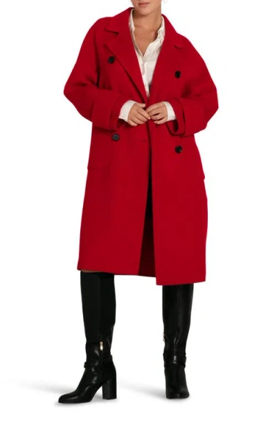 Belle & Bloom Rumour Has It Oversized Wool Blend Coat In Red