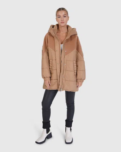 Belle & Bloom Say It Again Quilted Jacket In Brown
