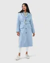 Belle & Bloom Skylight Longline Coat In Sky Blue