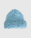 Belle & Bloom Snowflake Hand Knitted Beanie In Blue