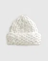 Belle & Bloom Snowflake Hand Knitted Beanie In White
