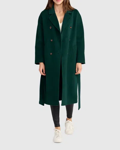 Belle & Bloom Standing Still Belted Coat In Green