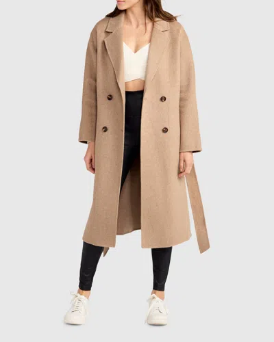 Belle & Bloom Standing Still Belted Coat In Multi