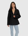 Belle & Bloom Stuck On You Cinch Waist Coat In Black