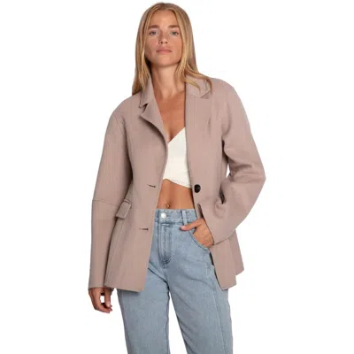 Belle & Bloom Stuck On You Oversize Cinch Waistcoat In Sand