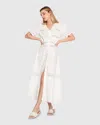 Belle & Bloom Summer Breeze Lace Midi Dress In White