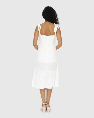 Belle & Bloom Summer Storm Midi Dress In White