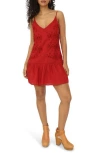 Belle & Bloom Sunny Afternoon Embroidered Drop Waist Minidress