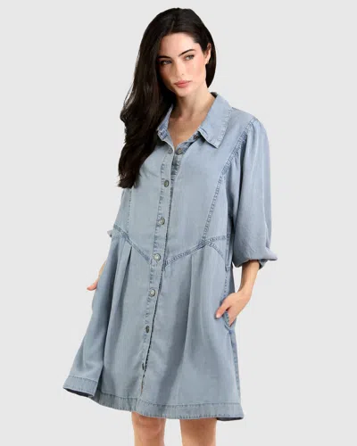 Belle & Bloom Supercut Supercut Denim Dress In Blue