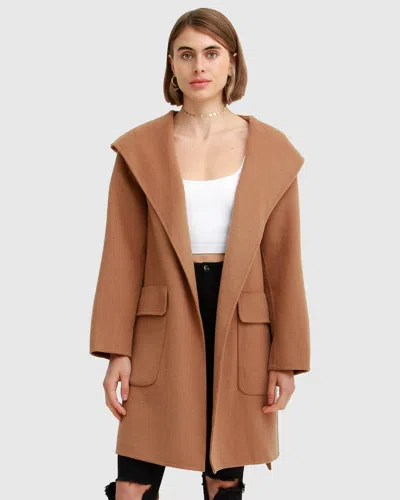 Belle & Bloom Sweet Escape Robe Coat - Camel In Beige