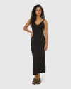 Belle & Bloom Sweet Nothings Midi Knitted Dress In Black