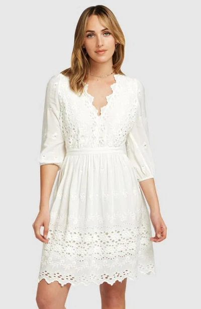 BELLE & BLOOM BELLE & BLOOM SWEET TALK EYELET MINI DRESS