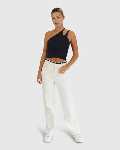Belle & Bloom Symphony Double Strap Knit Crop In Blue