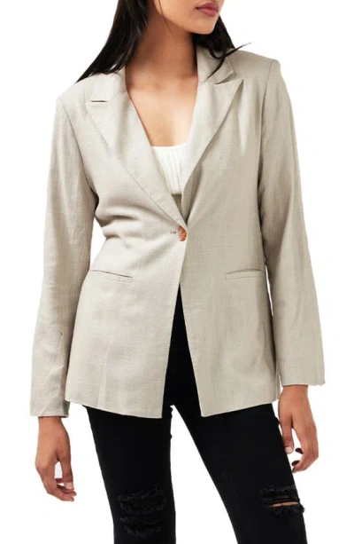 Belle & Bloom Synergy Wrap Tie Waist Blazer In Gray