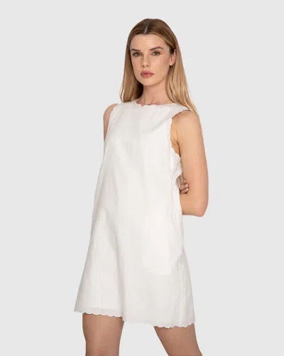 Belle & Bloom Take A Chance Mini Dress In White