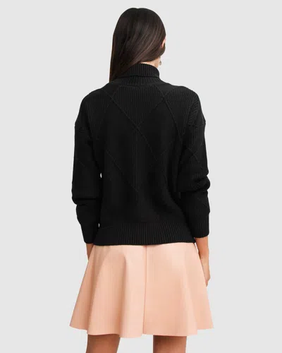 Belle & Bloom The Academy Turtleneck Jumper In Black
