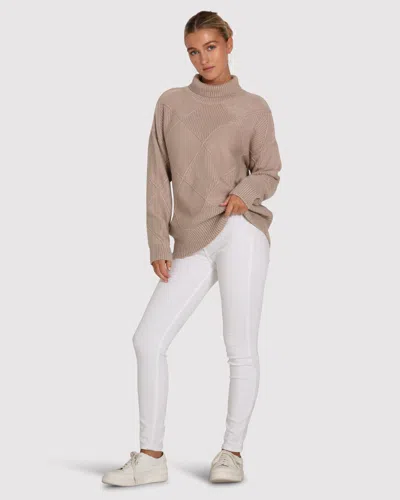 Belle & Bloom The Academy Turtleneck Jumper In Brown