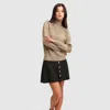 Belle & Bloom The Academy Turtleneck Jumper In Oat
