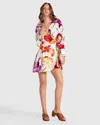 Belle & Bloom The Dancer Longsleeve Mini Wrap Dress In Multi