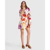 Belle & Bloom The Dancer Longsleeve Mini Wrap Dress In Wild Poppies