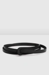 Belle & Bloom Tie The Knot Leather Belt In Black