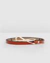 Belle & Bloom London Mood Leather Tie Belt In Brown