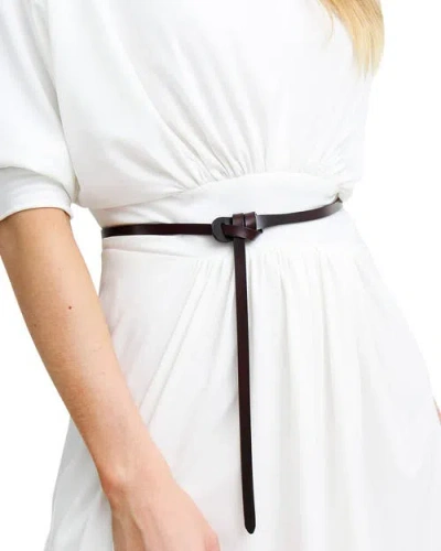 Belle & Bloom Tie The Knot Leather Belt In Brown