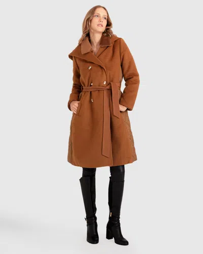 Belle & Bloom Walk Me Home Convertible Coat In Brown