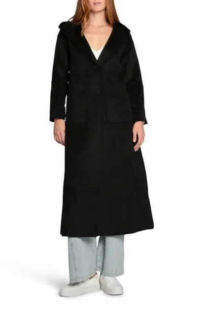 Belle & Bloom Walk My Way Wool Blend Coat In Black