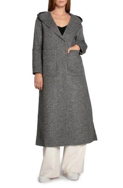 Belle & Bloom Walk My Way Wool Blend Hooded Coat In Multi