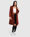 Belle & Bloom Ex-boyfriend Wool Blend Oversized Jacket In Orange