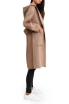 Belle & Bloom Walk This Way Wool Blend Oversized Coat In Oat
