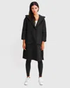 Belle & Bloom Sunday Morning Hooded Wool Blend Coat In Black