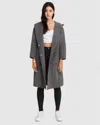 Belle & Bloom Walk This Way Wool Blend Oversized Coat In Black