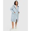 Belle & Bloom Walk This Way Wool Blend Oversized Coat In Light Blue
