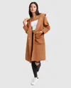 Belle & Bloom Walk This Way Wool Blend Oversized Coat In Multi