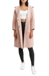 Belle & Bloom Walk This Way Wool Blend Oversized Coat In Pink