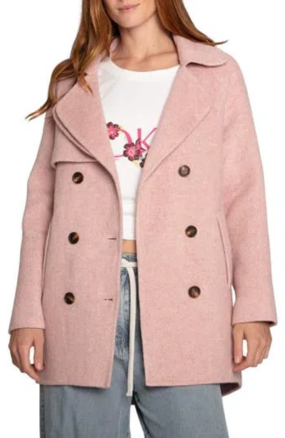 Belle & Bloom Wanna Be Loved Wool Blend Coat In Pink