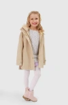 Belle & Bloom When I Grow Up Detachable Hooded Coat In Pale Oat